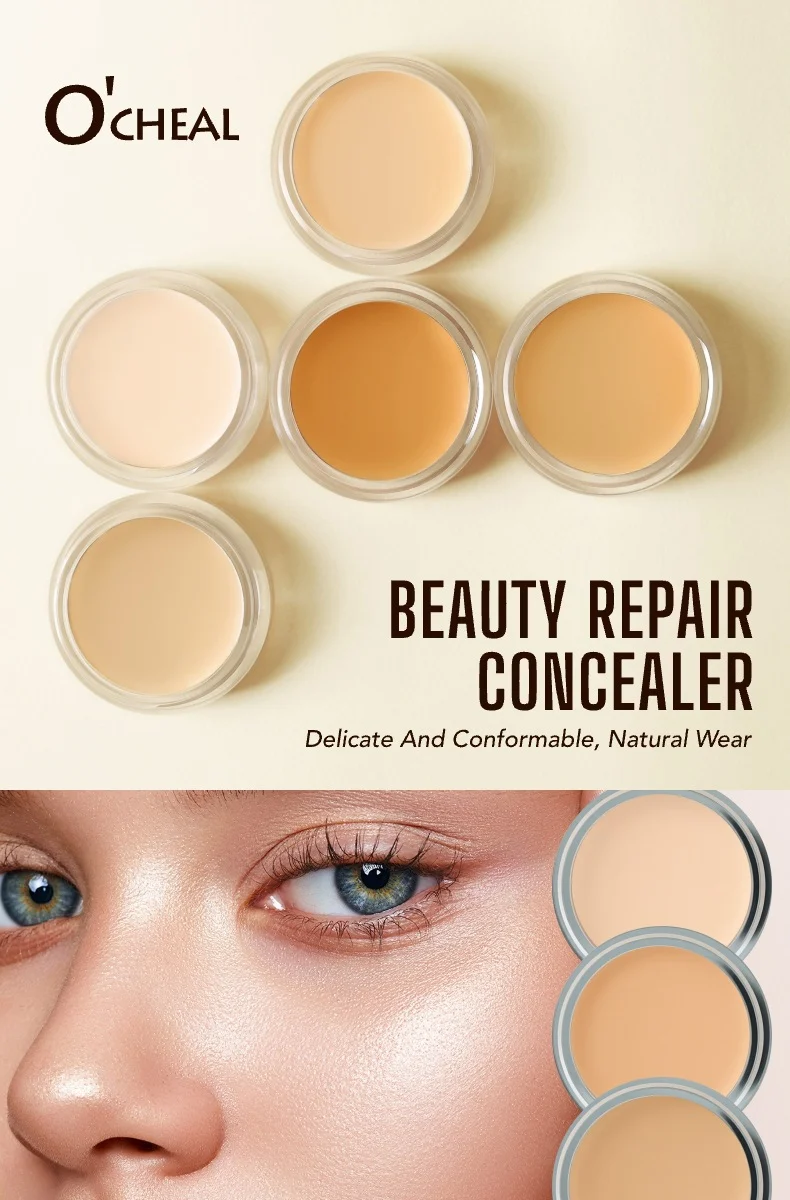 Concealer Foundation Cream Full Coverage Waterproof for Blemishes Acne Scars Dark Circles Lightweight Matte Finish 1 concealer foundation cream full coverage 5g sit 4sumc4fs desc 1