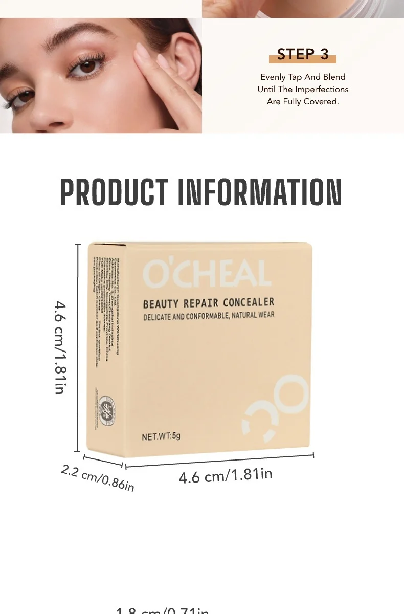 Concealer Foundation Cream Full Coverage Waterproof for Blemishes Acne Scars Dark Circles Lightweight Matte Finish 10 concealer foundation cream full coverage 5g sit 4sumc4fs desc 10