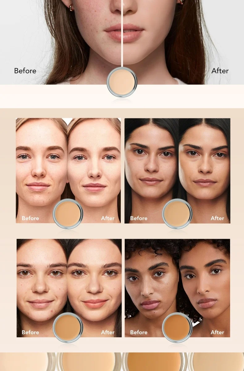 Concealer Foundation Cream Full Coverage Waterproof for Blemishes Acne Scars Dark Circles Lightweight Matte Finish 4 concealer foundation cream full coverage 5g sit 4sumc4fs desc 4