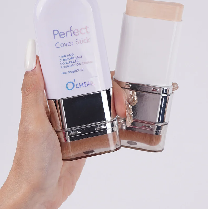 Concealer Foundation Stick Dual-Ended Cream with Brush Waterproof Full Coverage Non-Caking 17 concealer foundation stick dual ended brush waterproof sit n7t3rzmk desc 17