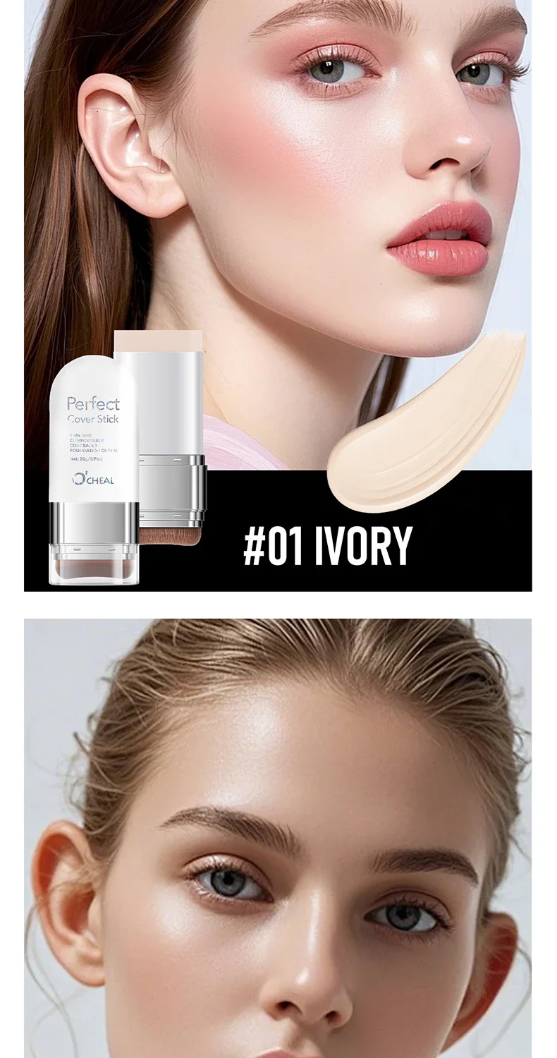 Concealer Foundation Stick Dual-Ended Cream with Brush Waterproof Full Coverage Non-Caking 9 concealer foundation stick dual ended brush waterproof sit n7t3rzmk desc 9