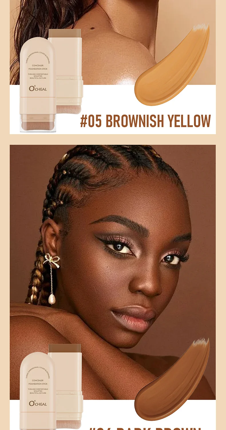 Concealer Foundation Stick Full Coverage Long Lasting with Brush for Blemish & Spot Cover 12 concealer foundation stick full coverage with brush sit hsqq5tmv desc 12