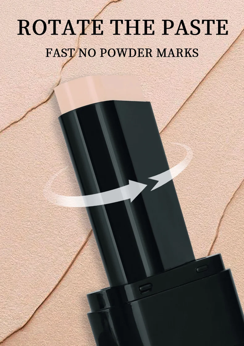 Concealer Foundation Stick Waterproof Long-Lasting Lightweight Dual-Ended Makeup with Brush 6 concealer foundation stick waterproof dual ended makeup brush sit e3xkysxg desc 6