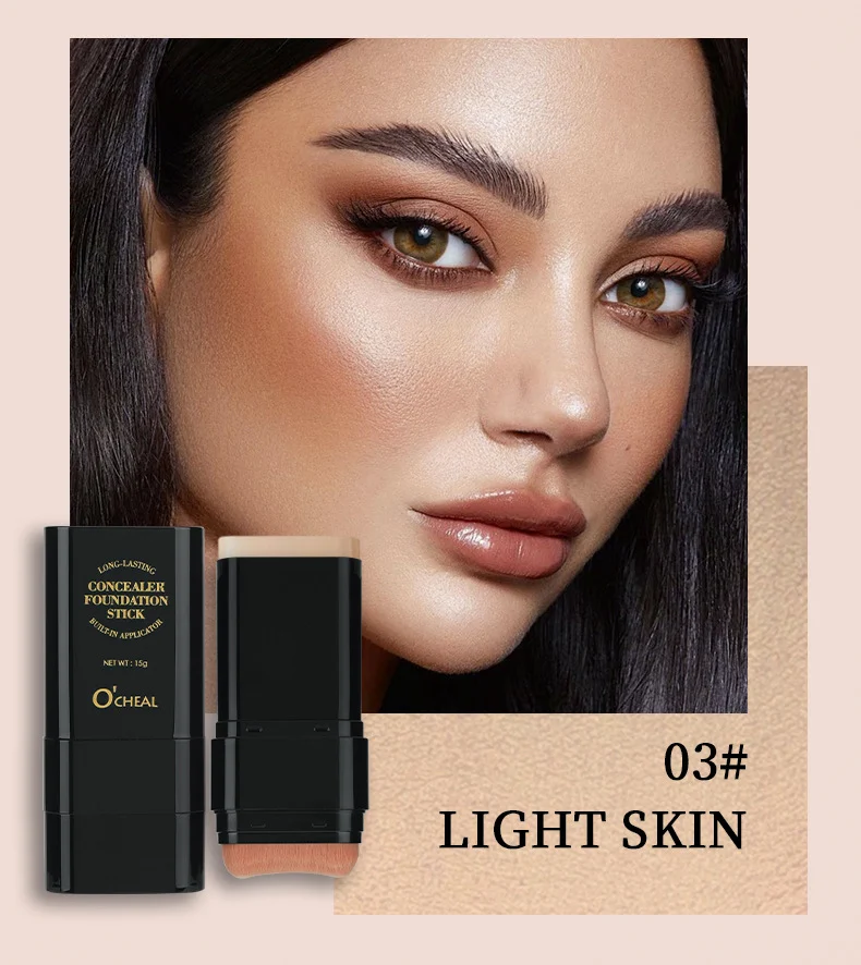 Concealer Foundation Stick Waterproof Long-Lasting Full Coverage Dual-Ended Makeup 9 concealer foundation stick waterproof dual ended sit auxp9det desc 9