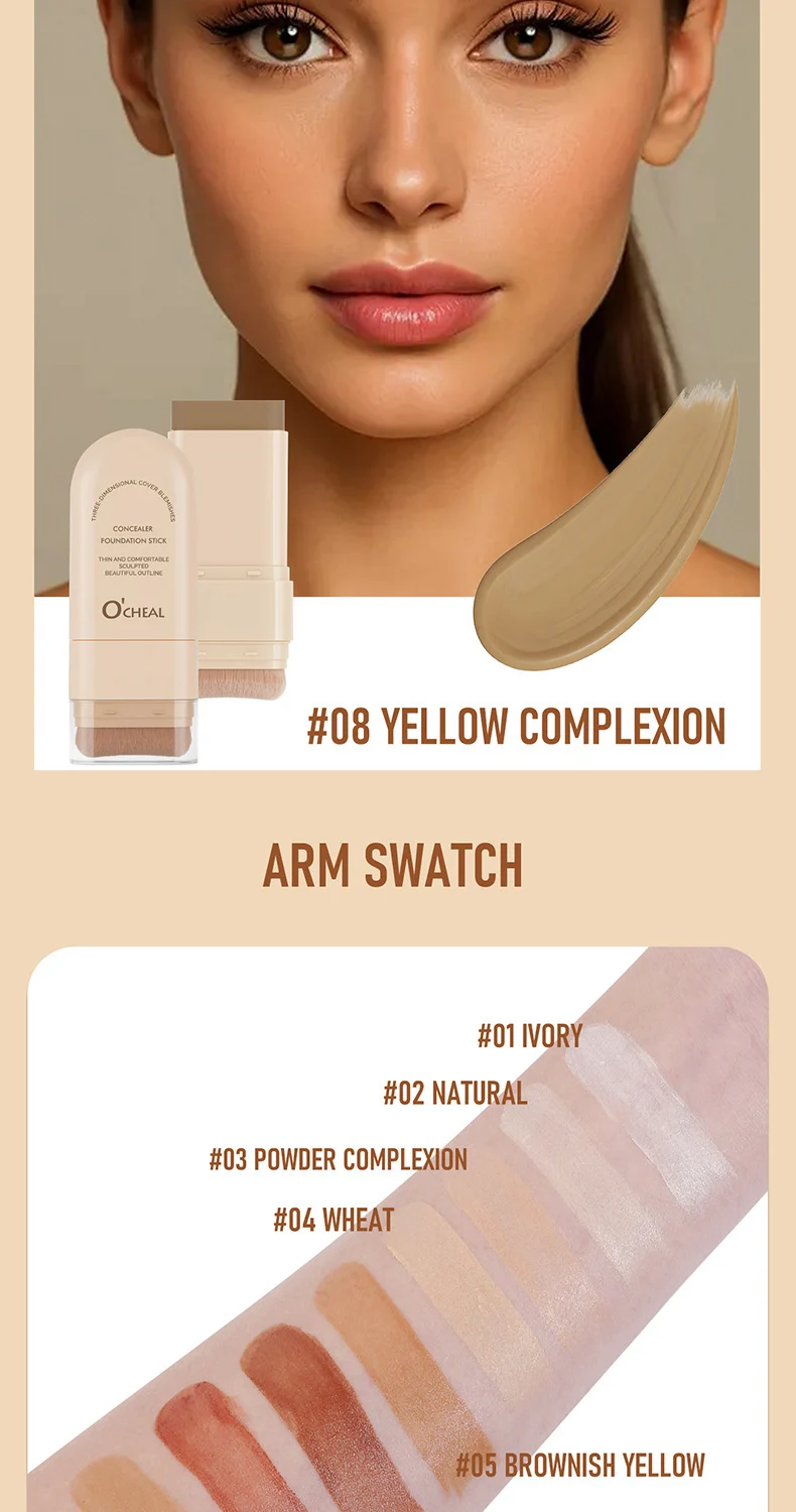 Concealer Foundation Stick Waterproof Full Coverage Long-Lasting Makeup 20g 14 concealer foundation stick waterproof full coverage sit skhdqb8x desc 14