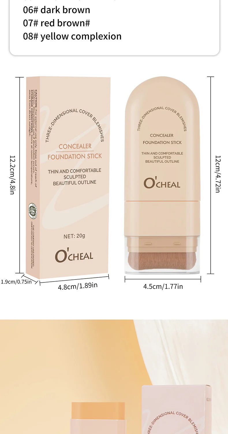 Concealer Foundation Stick Waterproof Full Coverage Long-Lasting Makeup 20g 17 concealer foundation stick waterproof full coverage sit skhdqb8x desc 17