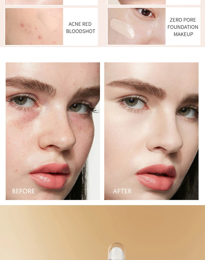 Concealer Liquid Foundation High Coverage 2-in-1 Full Face Concealer for Spots & Acne 7 concealer liquid foundation high coverage 2in1 sit tg8hw94m desc 7