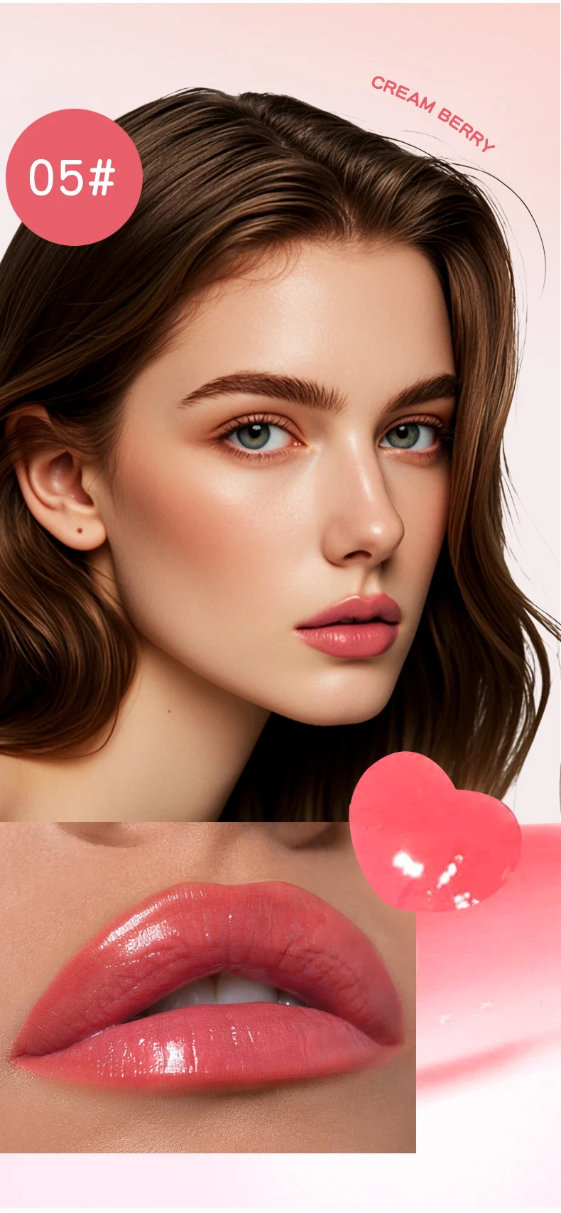 Crystal Freeze Mirror Light Lip Glaze Non-Sticky Long-Lasting Lip Tint 14 crystal freeze mirror light lip glaze sit z53ewyva desc 14