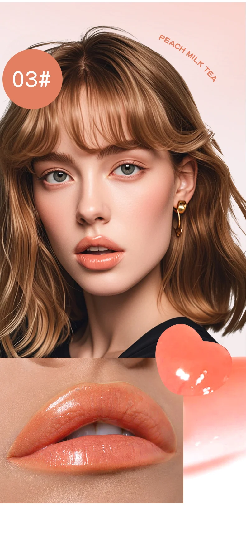 Crystal Freeze Mirror Lip Glaze Lip Stain Lip Gloss Hydrating Non-Sticky Lip Makeup 10 crystal freeze mirror lip glaze lip stain sit ne65hmr4 desc 10