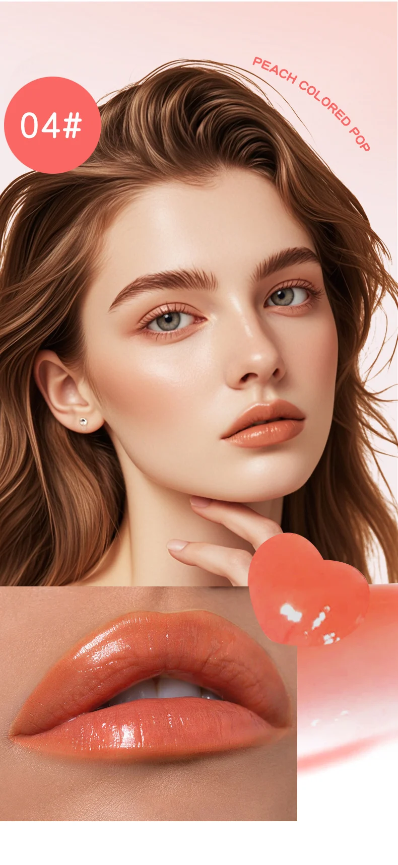 Crystal Freeze Mirror Lip Glaze Lip Stain Lip Gloss Hydrating Non-Sticky Lip Makeup 11 crystal freeze mirror lip glaze lip stain sit ne65hmr4 desc 11