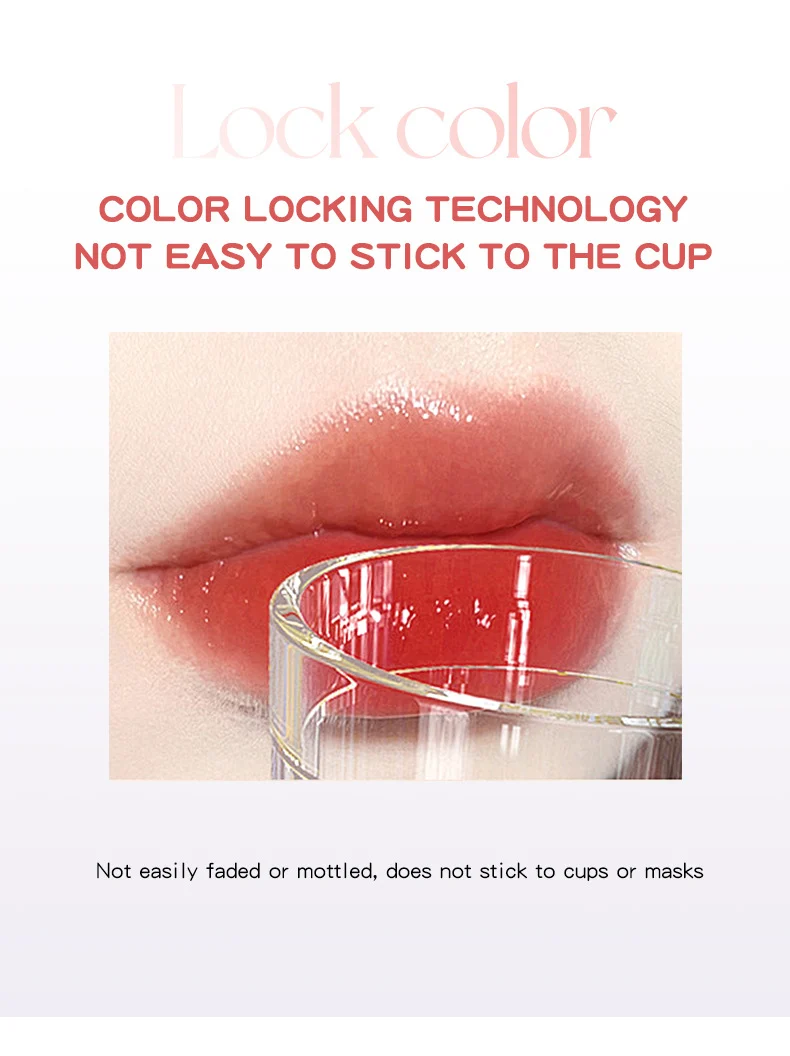 Crystal Freeze Mirror Lip Glaze Lip Stain Lip Gloss Hydrating Non-Sticky Lip Makeup 15 crystal freeze mirror lip glaze lip stain sit ne65hmr4 desc 15