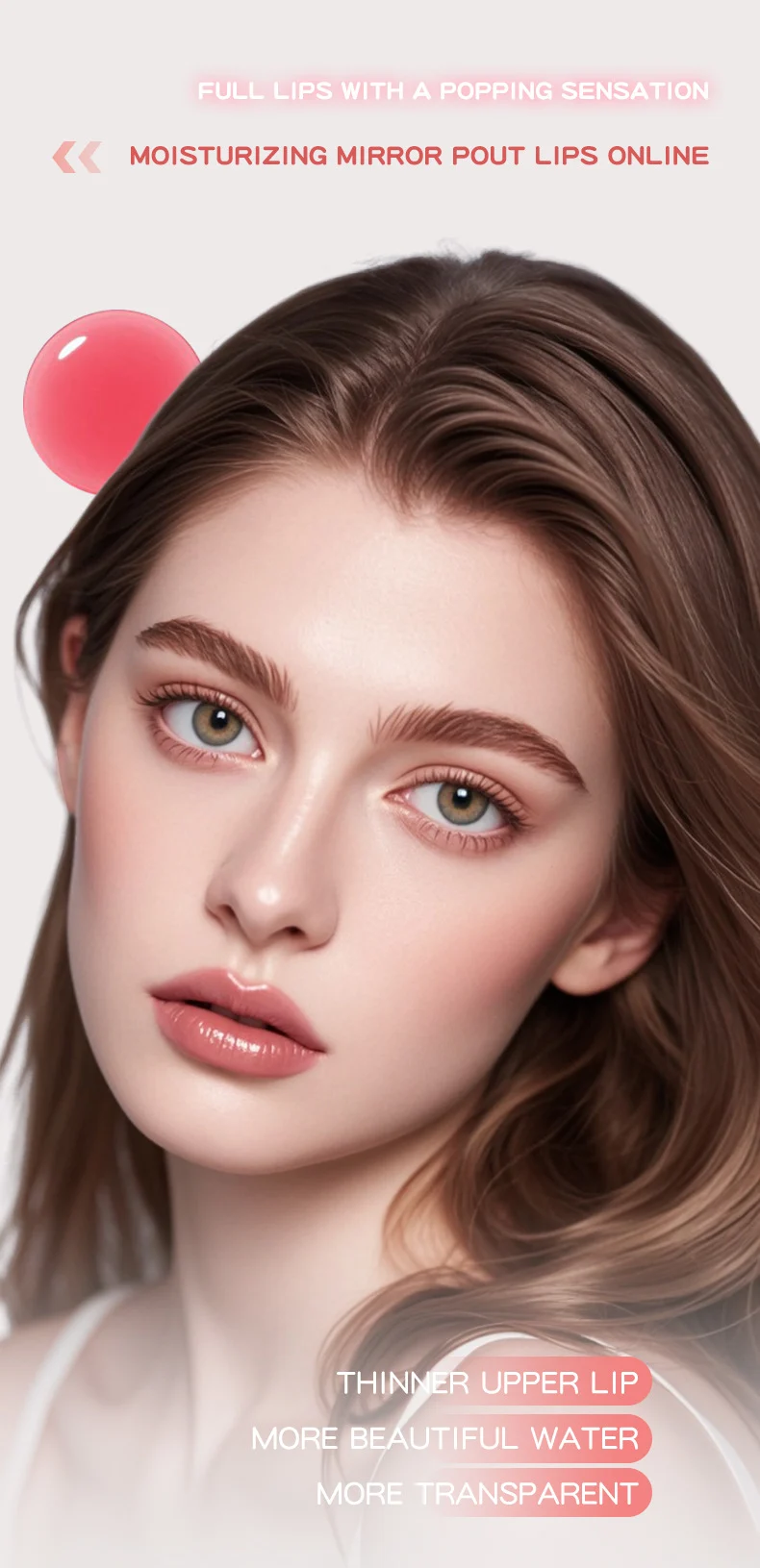 Crystal Freeze Mirror Lip Glaze Lip Stain Lip Gloss Hydrating Non-Sticky Lip Makeup 3 crystal freeze mirror lip glaze lip stain sit ne65hmr4 desc 3