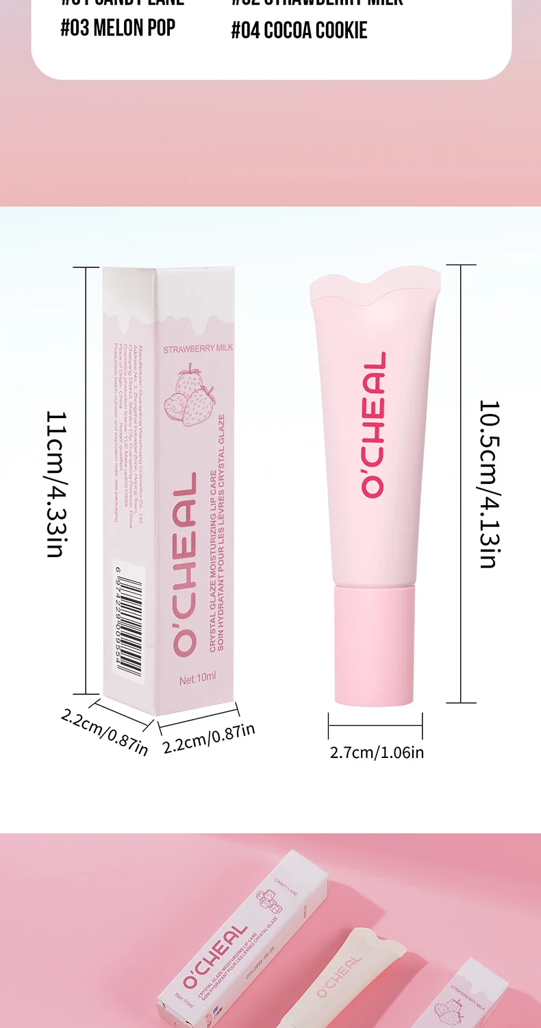 Crystal Glaze Lip Oil 10ml Moisturizing Tinted Lip Gloss with Flavors 10 crystal glaze lip oil 10ml moisturizing tinted lip gloss sit k3eqwmc3 desc 10