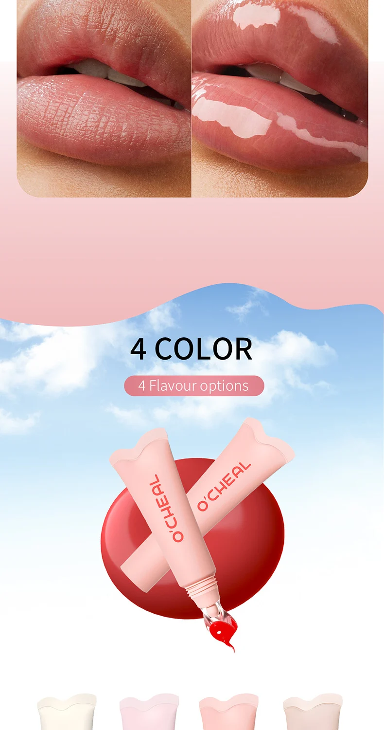 Crystal Glaze Lip Oil 10ml Moisturizing Tinted Lip Gloss with Flavors 5 crystal glaze lip oil 10ml moisturizing tinted lip gloss sit k3eqwmc3 desc 5