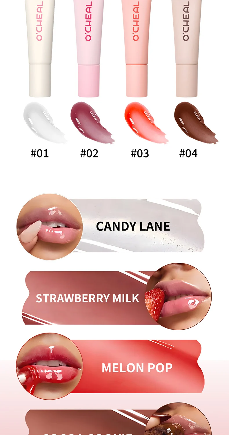 Crystal Glaze Lip Oil 10ml Moisturizing Tinted Lip Gloss with Flavors 6 crystal glaze lip oil 10ml moisturizing tinted lip gloss sit k3eqwmc3 desc 6