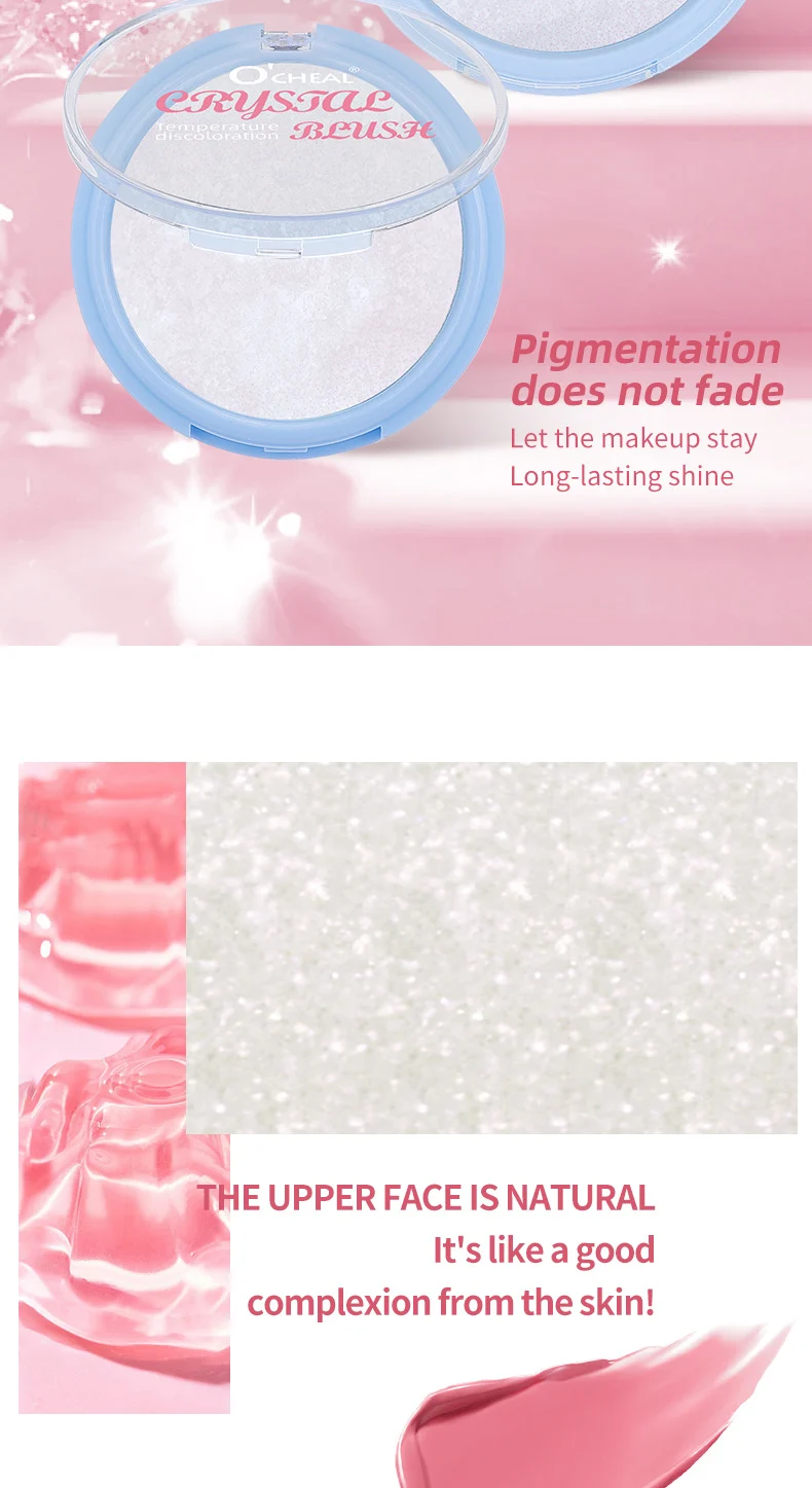 Crystal Temperature-Changing Blush Balm Silky Smooth Long-Lasting Color Sheer Glow Highlighter 6 crystal temperature changing blush balm sit ha66eh6a desc 6