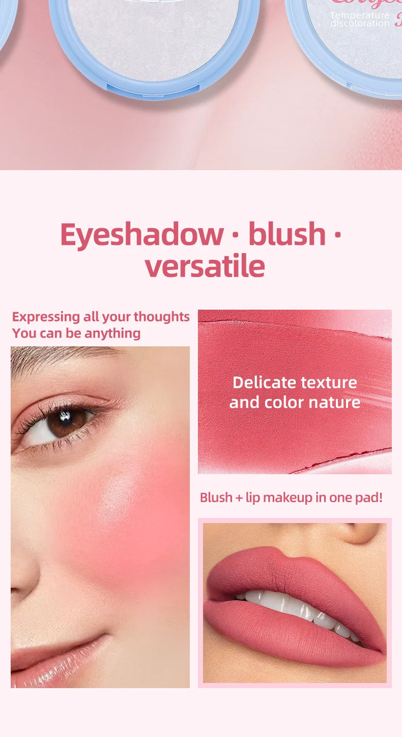 Crystal Temperature-Changing Blush Balm Silky Smooth Long-Lasting Color Sheer Glow Highlighter 8 crystal temperature changing blush balm sit ha66eh6a desc 8