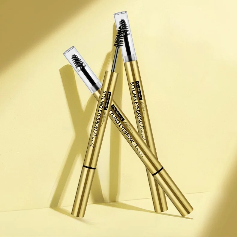 Double-End Eyebrow Pencil with Setting Gel Waterproof Sweat-Proof Long-Lasting Brow Makeup 16 double end eyebrow pencil with setting gel sit 599mr2zh desc 16