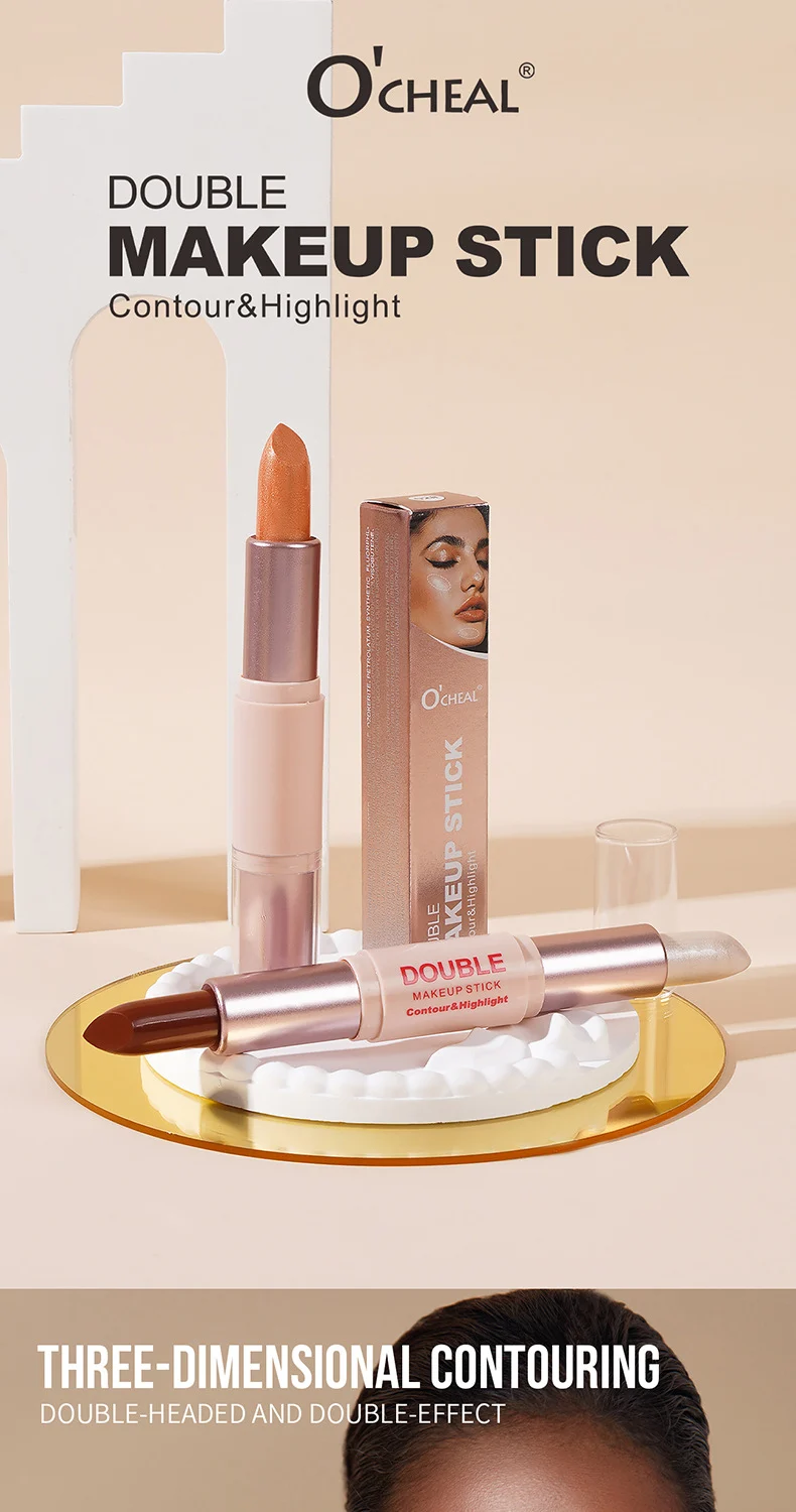Double Ended Contour Stick Highlighter Shadow 3D Face Sculpting Makeup Stick 1 double ended contour stick highlighter shadow 3d face sculpting makeup stick sit xxpd8z9q desc 1