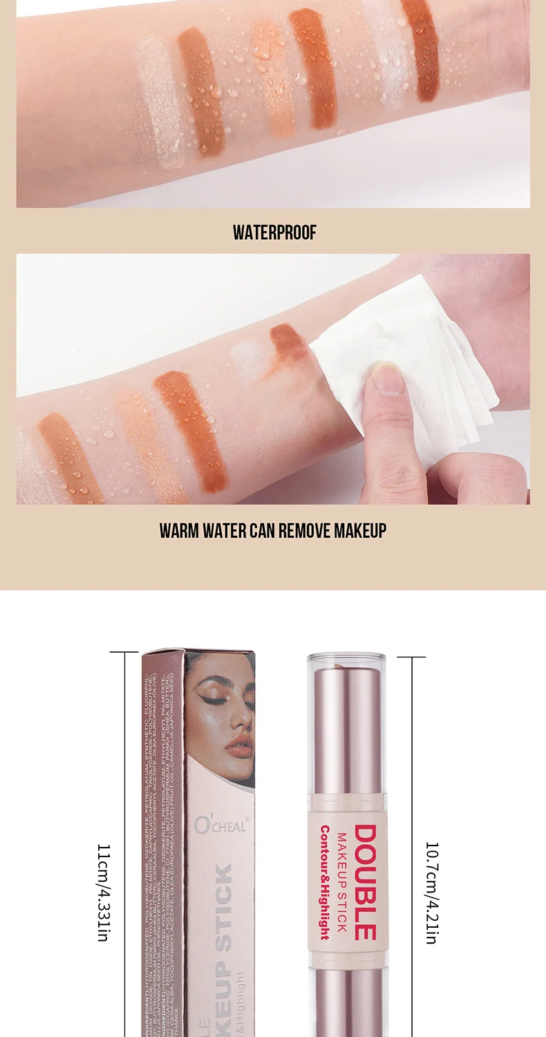 Double Ended Contour Stick Highlighter Shadow 3D Face Sculpting Makeup Stick 10 double ended contour stick highlighter shadow 3d face sculpting makeup stick sit xxpd8z9q desc 10