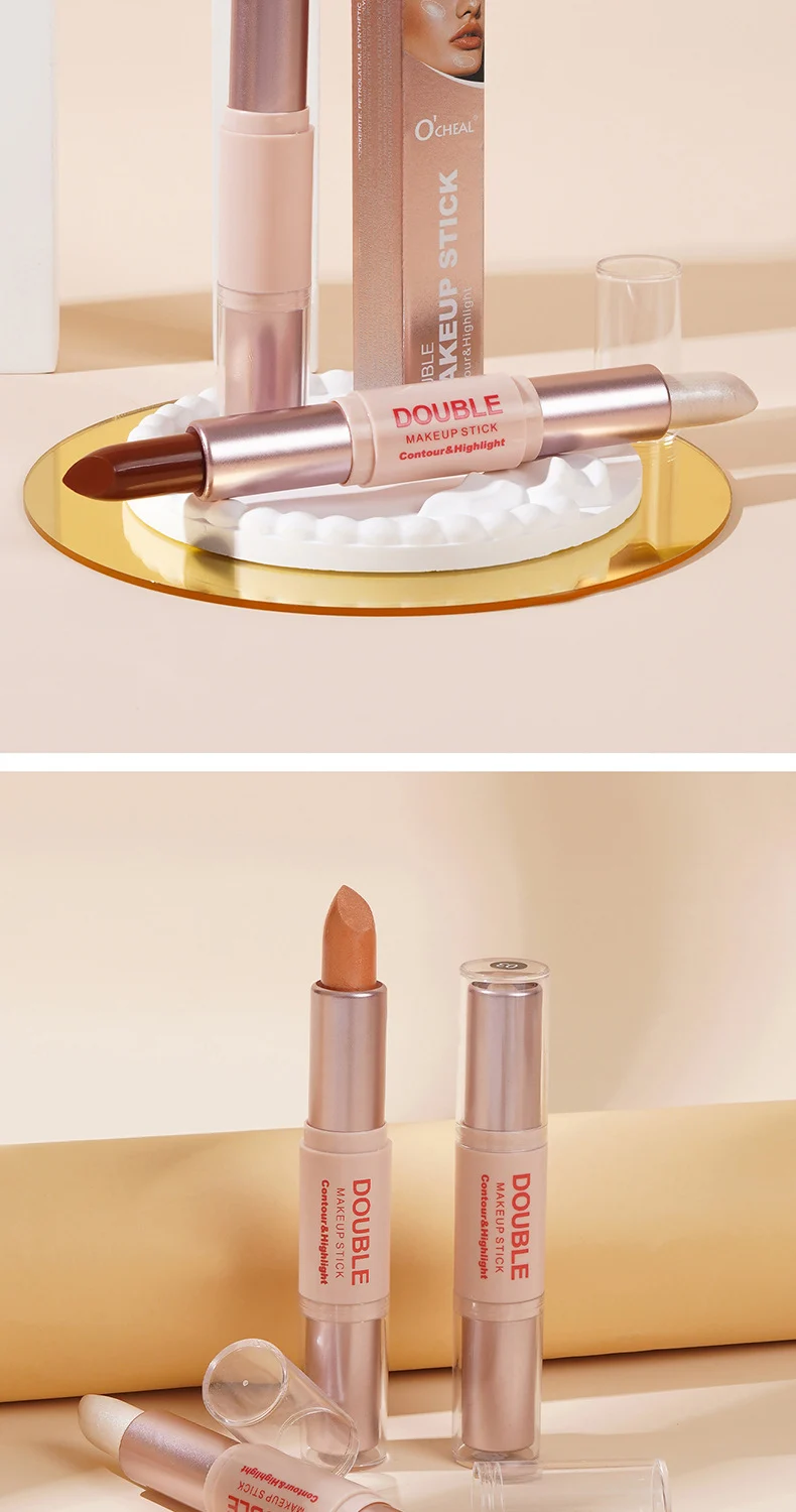 Double Ended Contour Stick Highlighter Shadow 3D Face Sculpting Makeup Stick 12 double ended contour stick highlighter shadow 3d face sculpting makeup stick sit xxpd8z9q desc 12