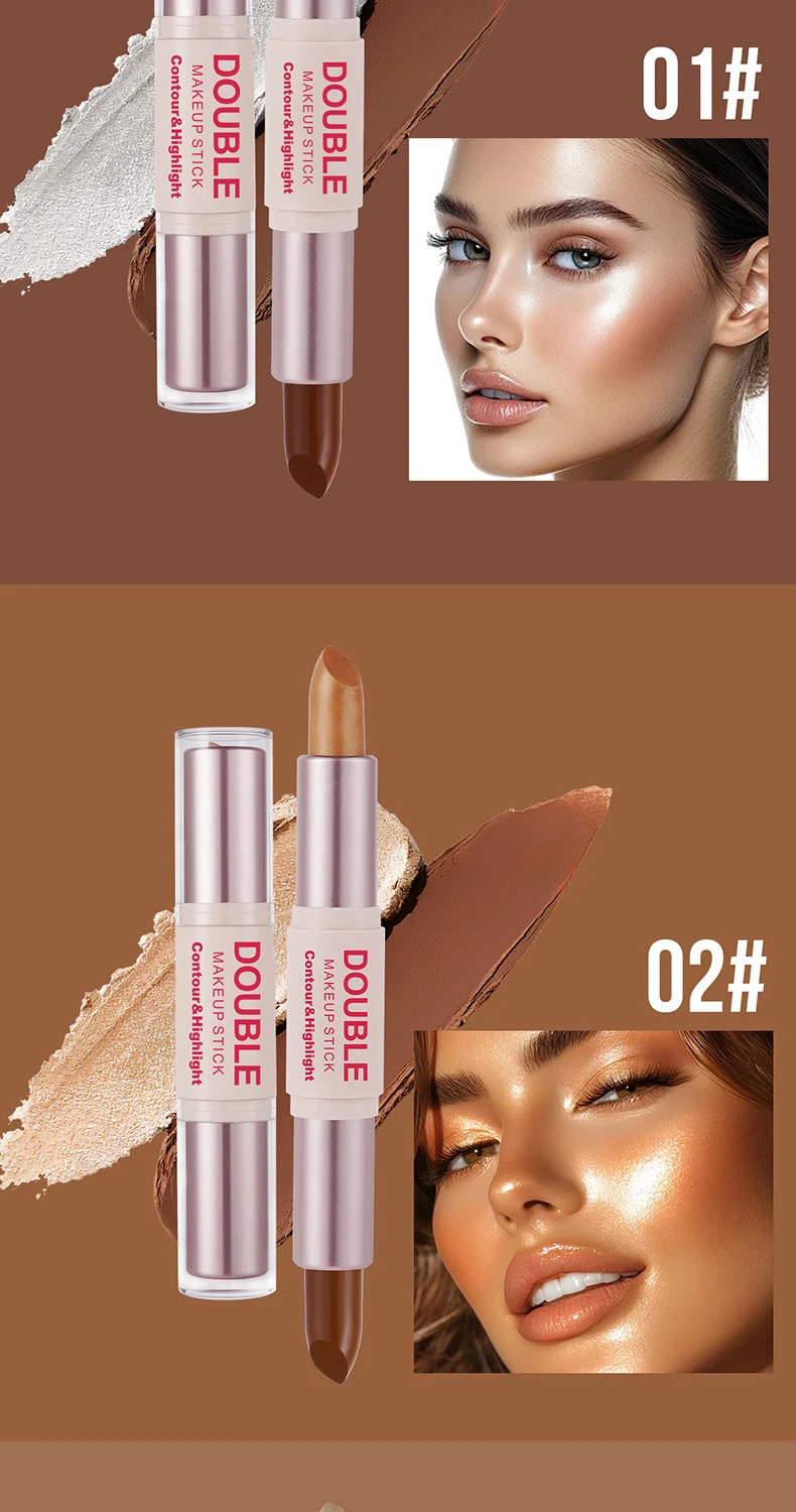 Double Ended Contour Stick Highlighter Shadow 3D Face Sculpting Makeup Stick 8 double ended contour stick highlighter shadow 3d face sculpting makeup stick sit xxpd8z9q desc 8