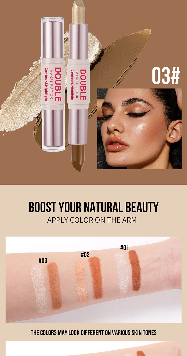 Double Ended Contour Stick Highlighter Shadow 3D Face Sculpting Makeup Stick 9 double ended contour stick highlighter shadow 3d face sculpting makeup stick sit xxpd8z9q desc 9