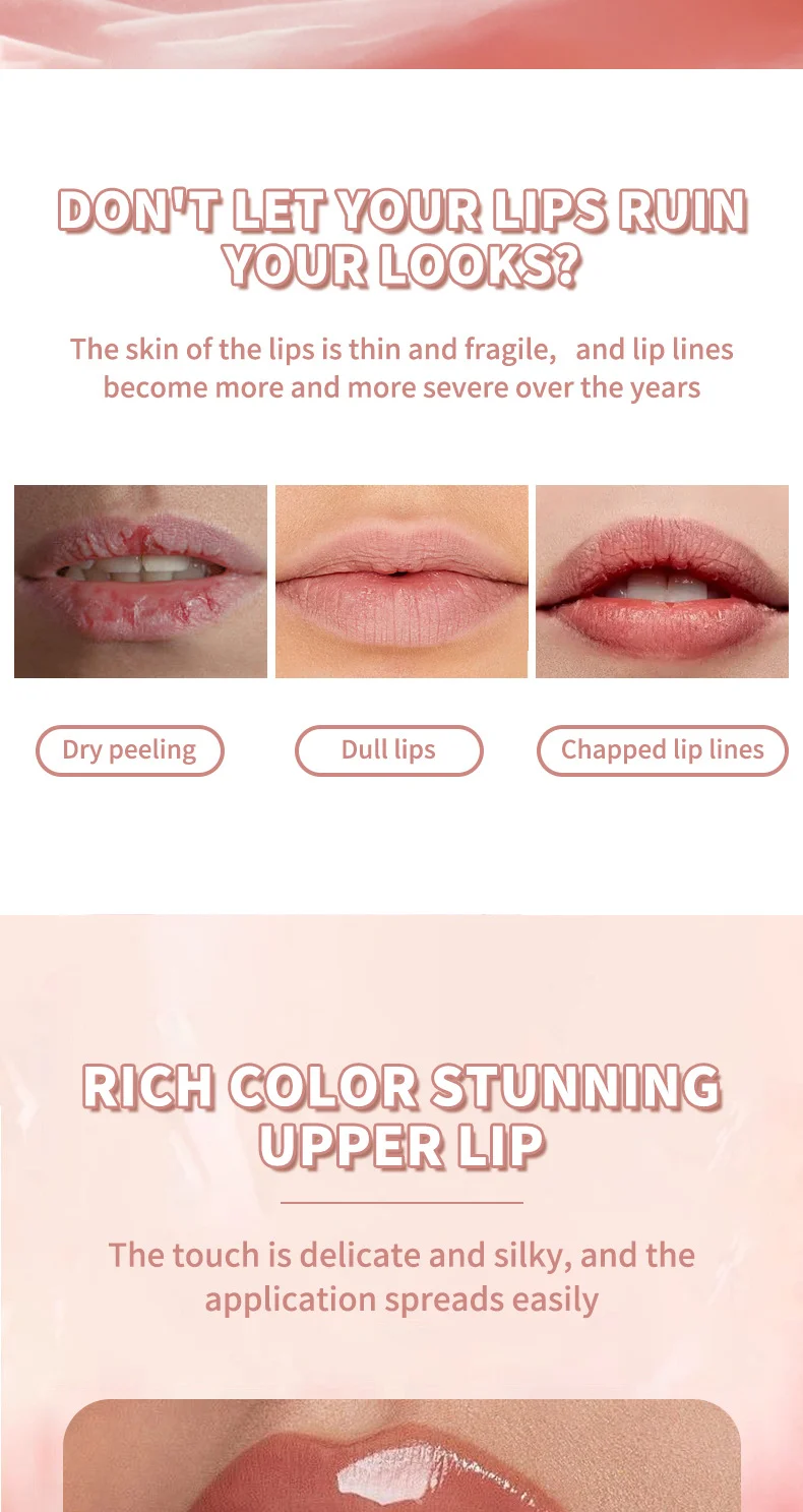 Double-Ended Lip Gloss Mirror Water Light Velvet Matte Lip Mud Non-Stick Cup Lipstick Lip Glaze Lip Liner 2 double ended lip gloss mirror water light velvet matte lip mud sit 6e2q37m3 desc 2