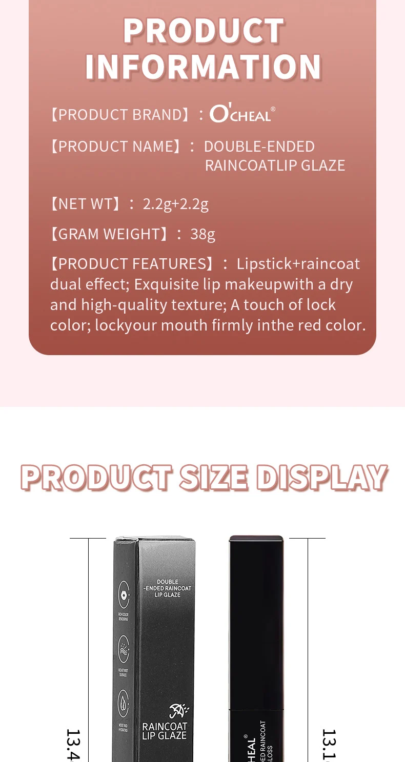 Double Ended Lip Gloss with Top Coat, Long Lasting Waterproof Lipstick Set, Velvet Matte & Mirror Finish Liquid Lipstick 20 double ended lip gloss with top coat sit b74bug4s desc 20