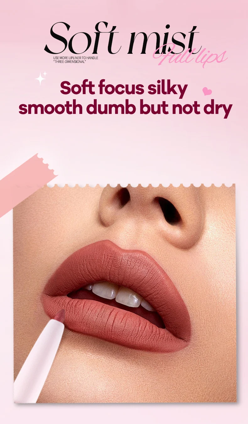 Double-Ended Lip Liner & Lipstick Pen 6 Matte Colors Retractable Lip Makeup 4 double ended lip liner lipstick pen 6 matte colors sit xmctw4qz desc 4