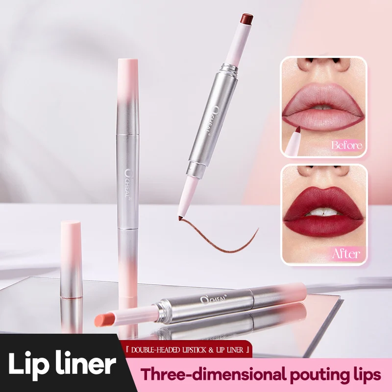 double-ended-lipstick-lip-liner-6-colors-velvet-matte-waterproof-sit-jux8783d-1 Double-Ended Lipstick & Lip Liner 6 Colors Velvet Matte Waterproof Long Lasting Lip Makeup Set