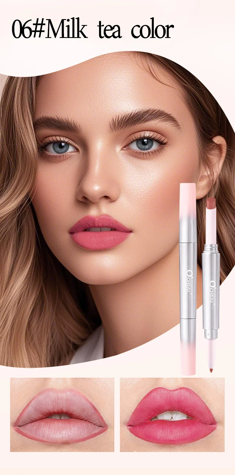 Double-Ended Lipstick & Lip Liner Set Matte Long Lasting Waterproof 16 double ended lipstick lip liner set matte sit 9pbpr53w desc 16