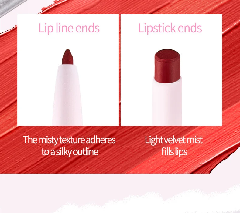 Double-Ended Lipstick & Lip Liner Set Matte Long Lasting Waterproof 6 double ended lipstick lip liner set matte sit 9pbpr53w desc 6