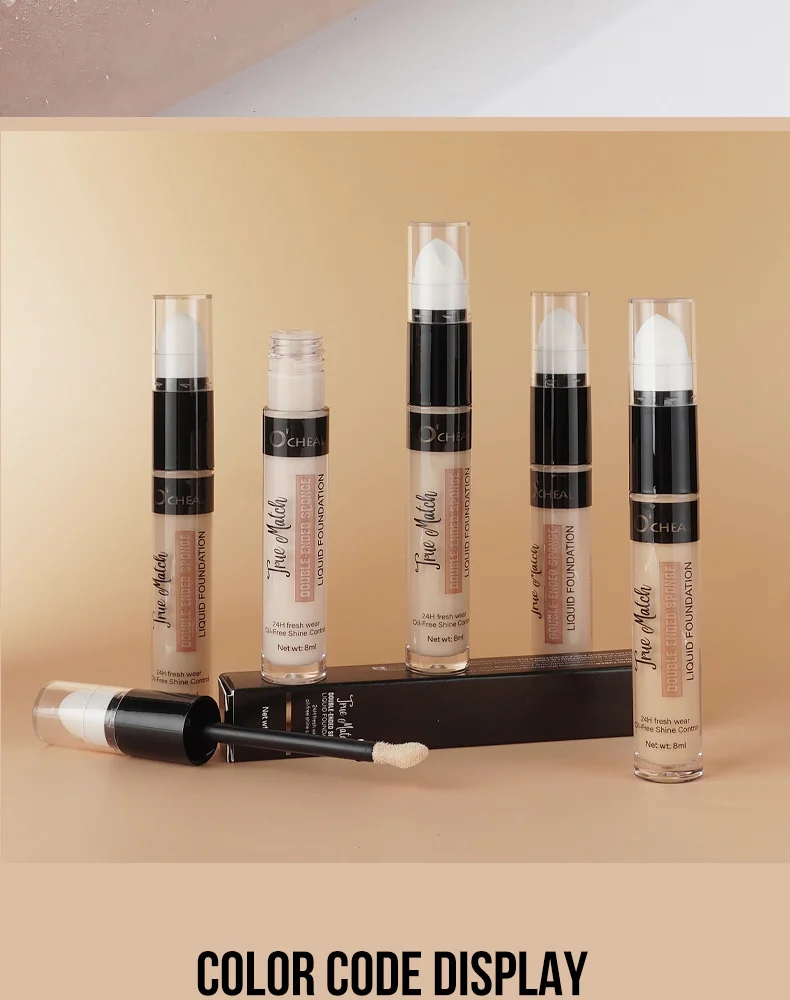 Double Ended Makeup Sponge Foundation Liquid Concealer Pen High Coverage 24H Wear 11 double ended makeup sponge foundation liquid concealer pen sit yhhgshgp desc 11