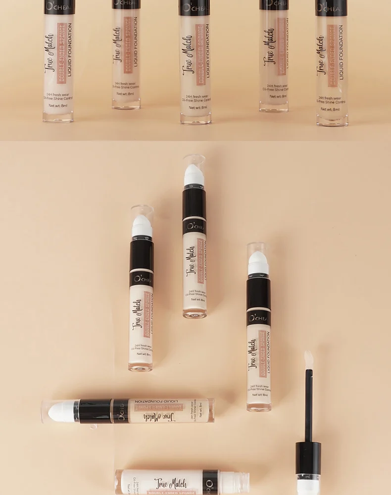 Double Ended Makeup Sponge Foundation Liquid Concealer Pen High Coverage 24H Wear 23 double ended makeup sponge foundation liquid concealer pen sit yhhgshgp desc 23