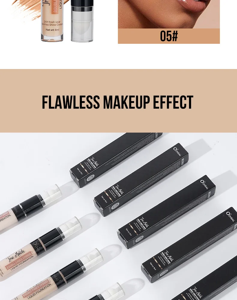 Double-Ended Sponge Concealer Foundation Pen Waterproof High Coverage 8ml 11 double ended sponge concealer foundation pen waterproof high coverage 8ml sit ytxkenpq desc 11