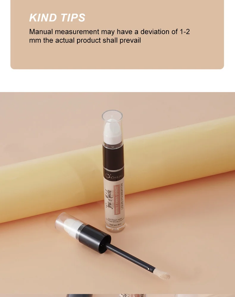 Double-Ended Sponge Concealer Foundation Pen Waterproof High Coverage 8ml 17 double ended sponge concealer foundation pen waterproof high coverage 8ml sit ytxkenpq desc 17