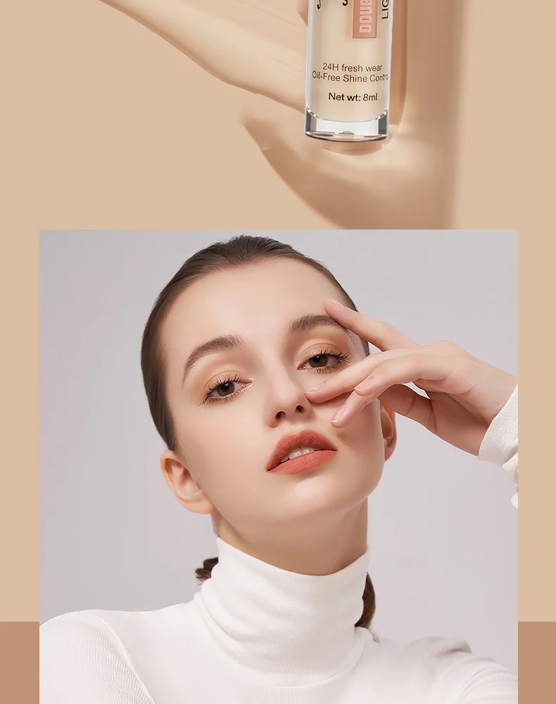 Double-Ended Sponge Concealer Foundation Pen Waterproof High Coverage 8ml 2 double ended sponge concealer foundation pen waterproof high coverage 8ml sit ytxkenpq desc 2