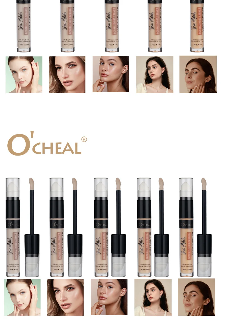 Double-Ended Sponge Concealer Foundation Pen Waterproof High Coverage 8ml 23 double ended sponge concealer foundation pen waterproof high coverage 8ml sit ytxkenpq desc 23