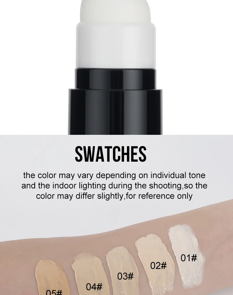 Double-Ended Sponge Concealer Foundation Pen Waterproof High Coverage 8ml 5 double ended sponge concealer foundation pen waterproof high coverage 8ml sit ytxkenpq desc 5