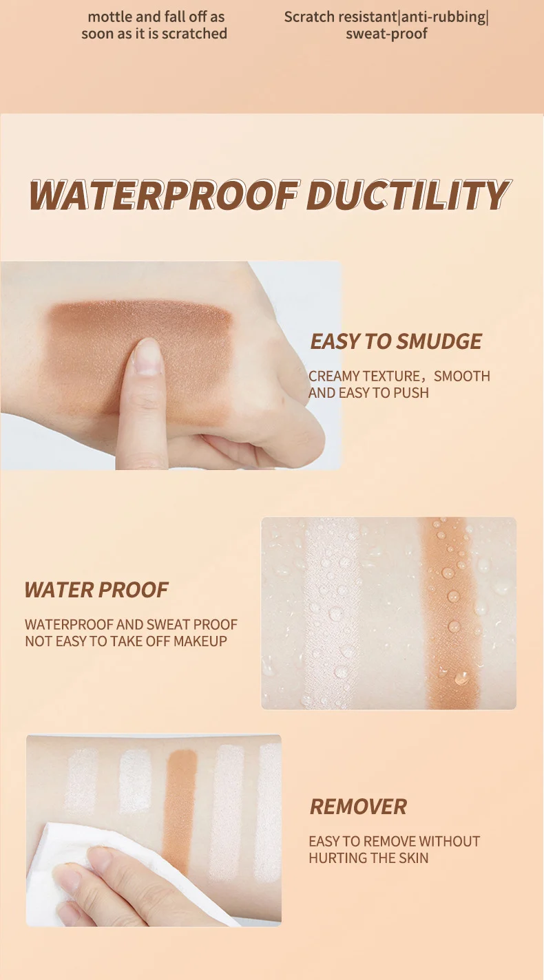 Dual Ended Concealer Stick Flawless Repair Cream & Liquid Concealer for Dark Circles, Acne Scars, Tattoos 12 dual ended concealer stick flawless repair cream liquid sit xydcvjc5 desc 12