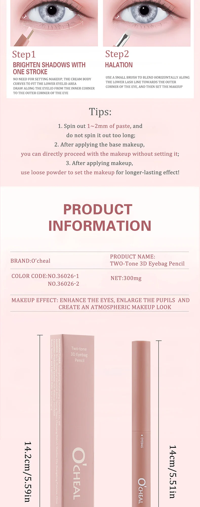 Dual-Ended Under Eye Pencil 2-in-1 Contour & Highlight Pen Waterproof Long-Lasting Makeup 9 dual ended under eye pencil 2 in 1 contour highlight pen sit 5fnfhmmg desc 9