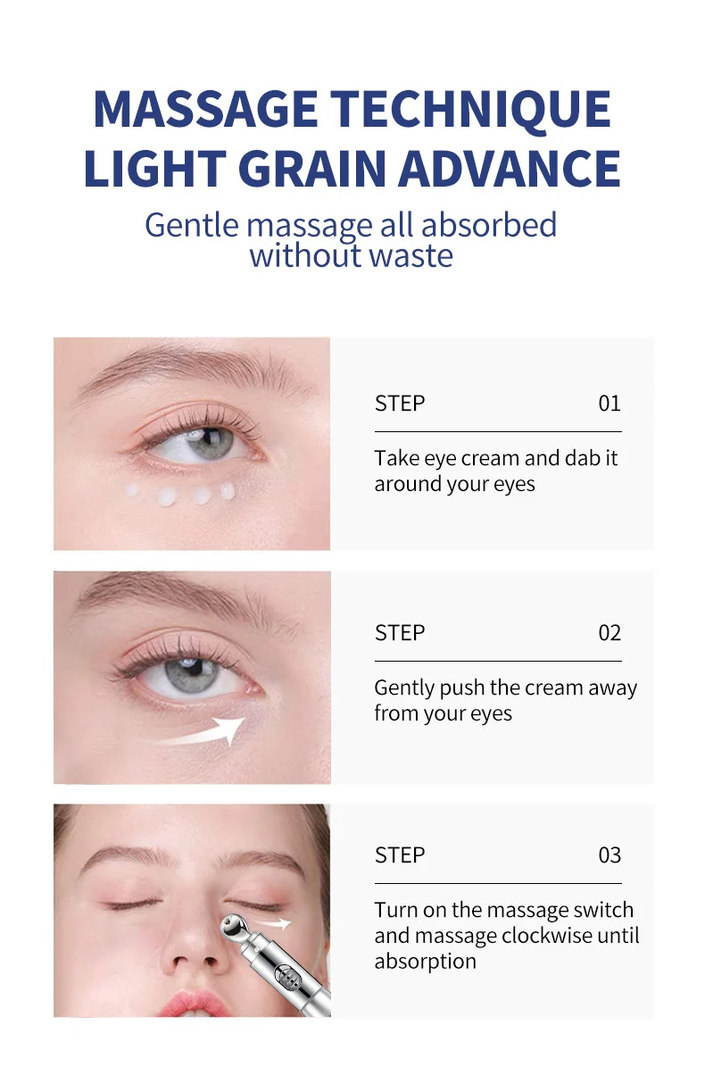 Electric Eye Cream Anti Wrinkle Moisturizing Massage Eye Cream with Vibrating Head 20g 11 electric eye cream moisturizing anti wrinkle vibrating sit wy7299y6 desc 11