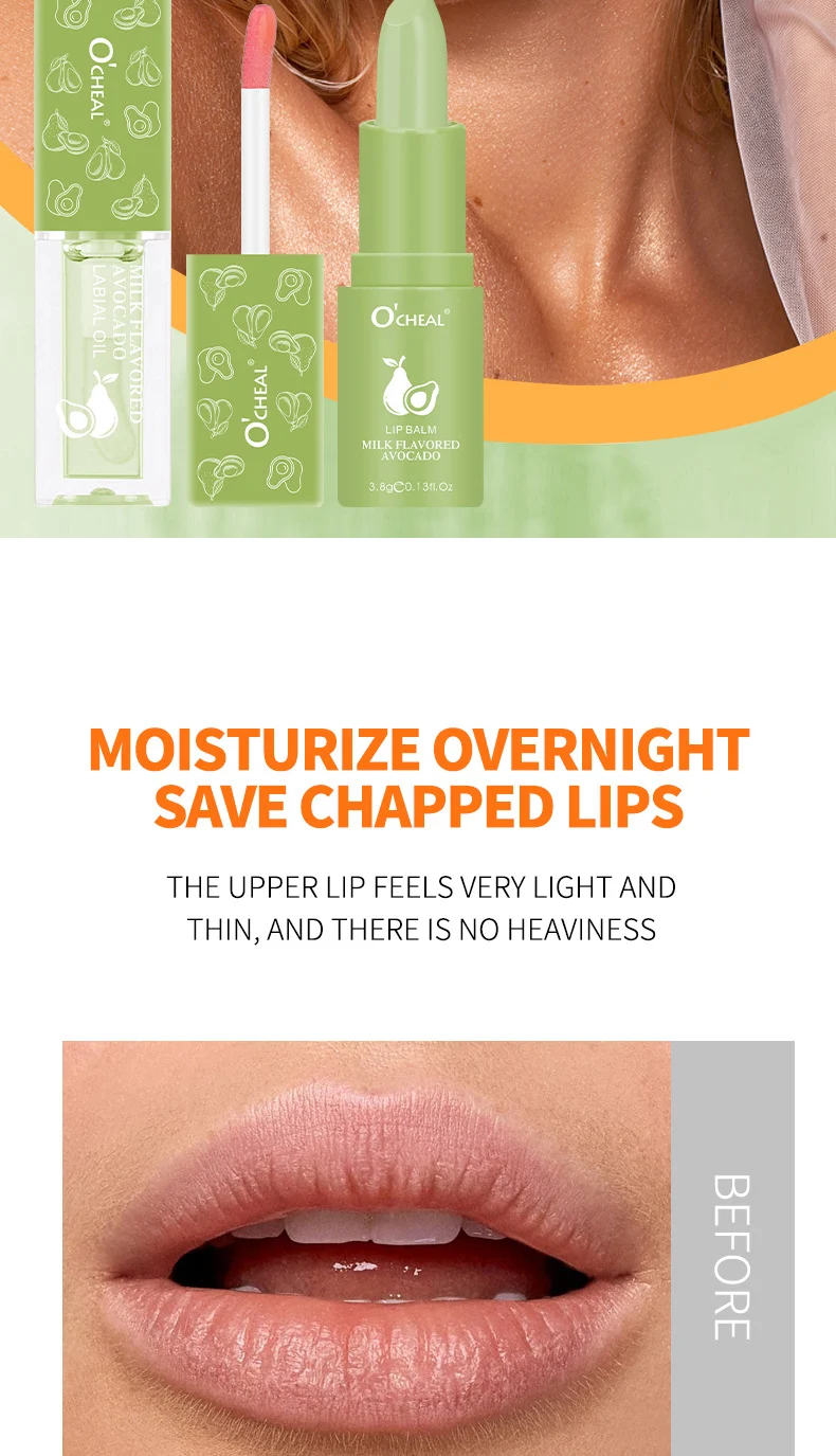 Emergency Lip Repair Set Avocado Moisturizing Lip Oil & Lip Balm Duo for Dry Cracked Lips 5 emergency lip repair set avocado moisturizing lip oil lip balm duo sit jzp6dtph desc 5