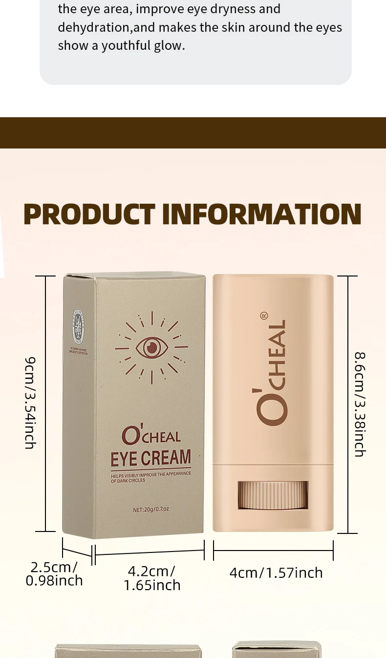 Eye Cream Stick Hydrating Moisturizing Anti-Aging Dark Circles Treatment 20g 18 eye cream stick hydrating moisturizing anti aging dark circles treatment sit fqe9kmgk desc 18