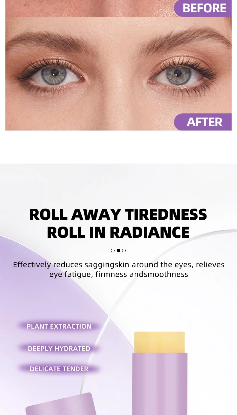 Eye Serum Stick Anti-Wrinkle Firming Moisturizing Hydration Eye Cream for Dark Circles and Fine Lines 8 eye serum stick anti wrinkle firming moisturizing sit m785r3hp desc 8