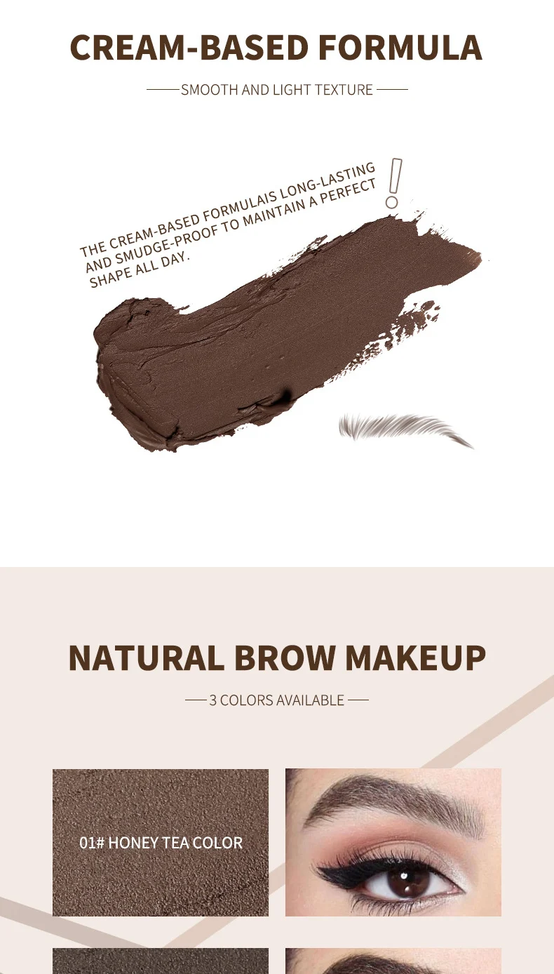 Eyebrow Dyeing Cream Waterproof Long-lasting Smudge-proof 3D Velvet Brow Stamp 8 eyebrow dyeing cream waterproof long lasting smudge proof 3d velvet brow stamp sit k2m4a866 desc 8