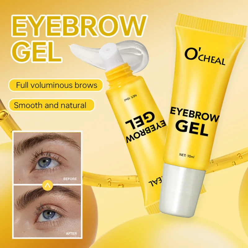 O'CHEAL Clear Waterproof Eyebrow Gel with Spiral Brush for All-Day Hold and Natural-Looking Brows