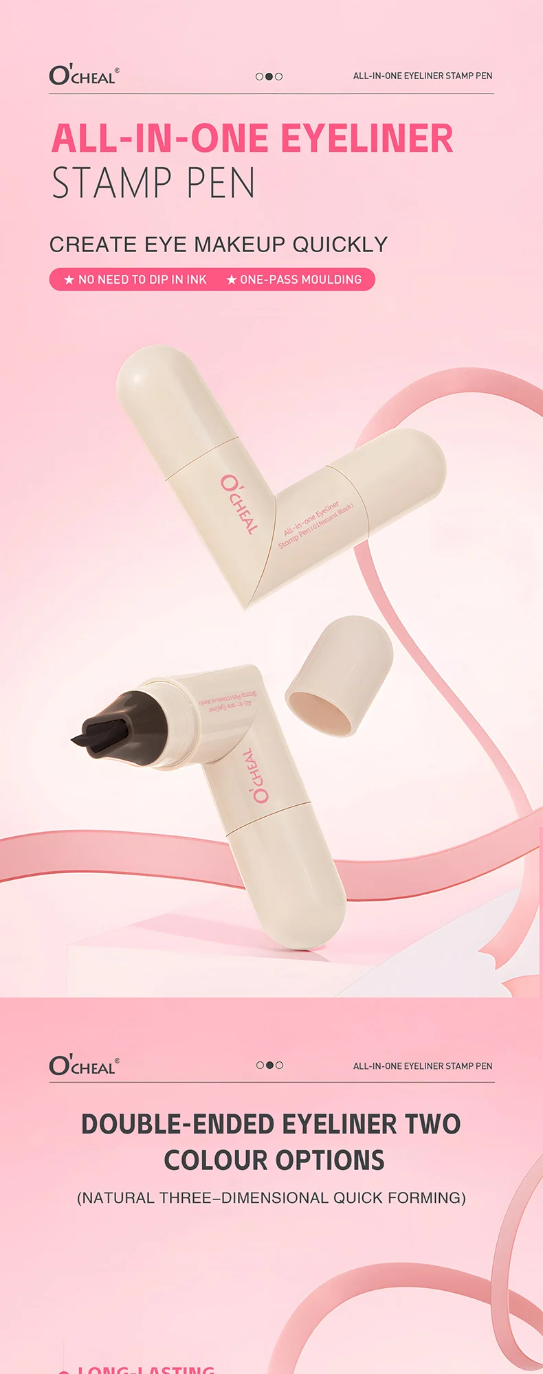 Eyeliner Stamp Pen Waterproof Sweatproof Heart Shape Lazy Beginner Eyeliner Stamp Pen 1 eyeliner stamp pen waterproof heart shape beginner sit 5pawepyv desc 1