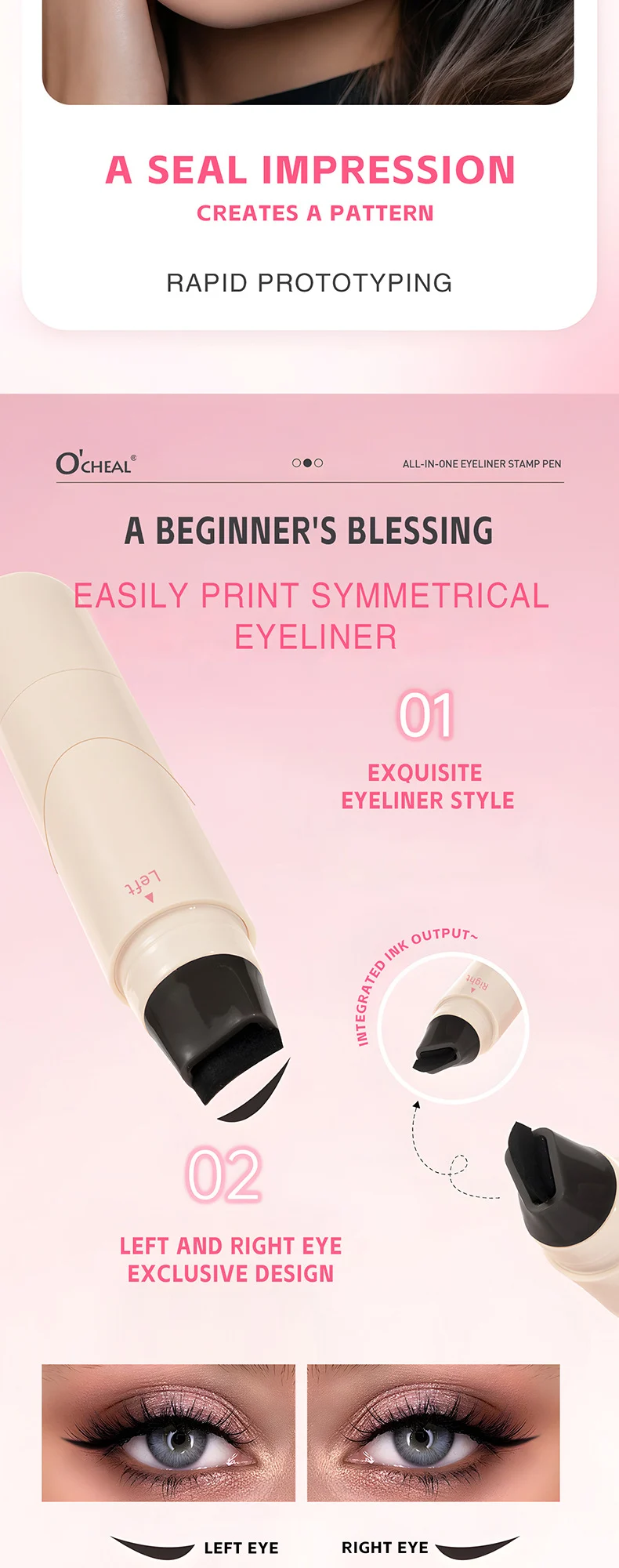 Eyeliner Stamp Pen Waterproof Sweatproof Heart Shape Lazy Beginner Eyeliner Stamp Pen 3 eyeliner stamp pen waterproof heart shape beginner sit 5pawepyv desc 3